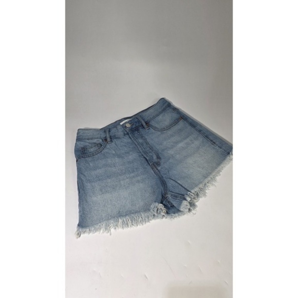 Pacsun Women's 25 Vintage High Rise Light Wash Button‎ Fly Cut off Denim Shorts